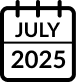 July 2025 calendar icon